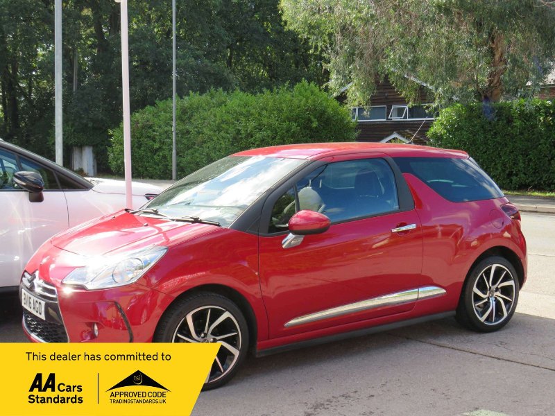 Red 2016 DS DS 3 1.2 PureTech DStyle Nav Hatchback 3dr Petrol Manual Euro 6 s/s 110 ps in Rustington
