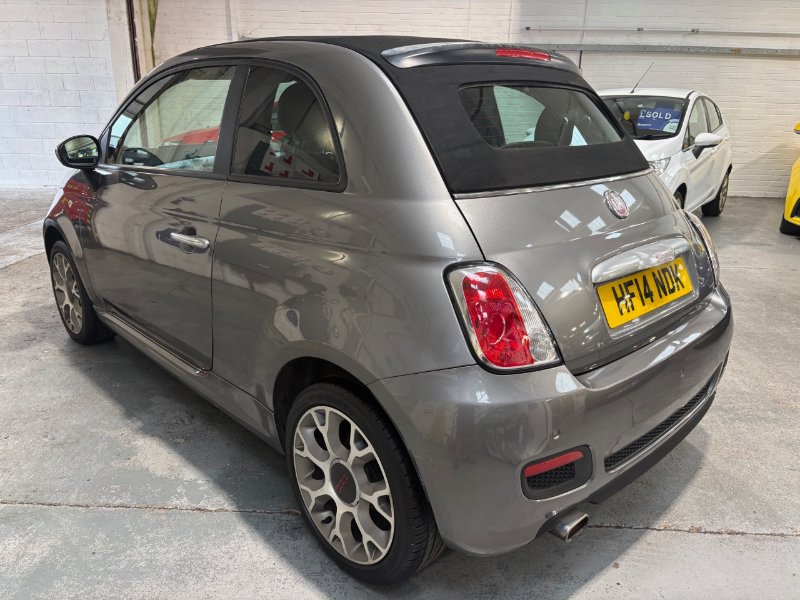 Grey 2014 Fiat 500c 1.2 S Convertible 2dr Petrol Manual Euro 6 s/s 69 bhp in Rustington