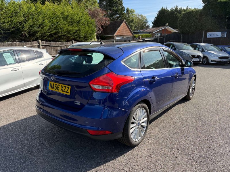 Blue Ford Focus 1.0T EcoBoost Titanium X Hatchback 5dr Petrol Manual Euro 6 s/s 125 ps